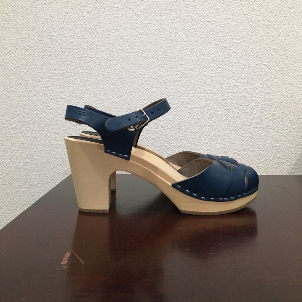 New Swedish Hasbeens extra high Sandals, Size 40